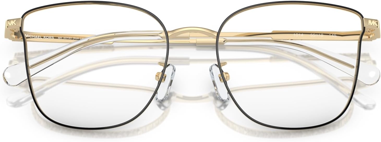 image:imageMichael Kors Womens Mk3073d KOH Lipe Cat Eye Prescription Eyewear FramesLight GoldDemo Lens