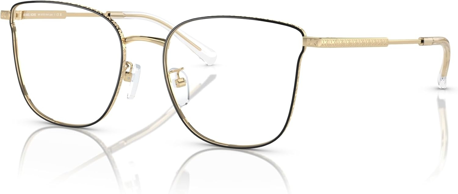 image:imageMichael Kors Womens Mk3073d KOH Lipe Cat Eye Prescription Eyewear FramesLight GoldDemo Lens