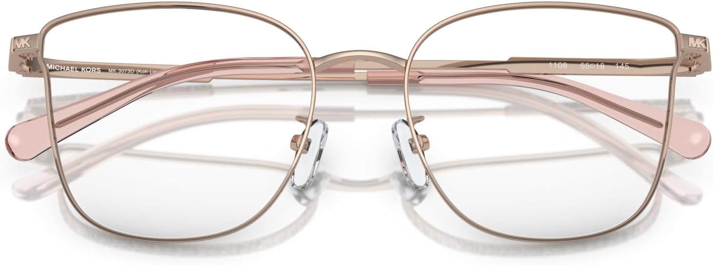 image:imageMichael Kors Womens Mk3073d KOH Lipe Cat Eye Prescription Eyewear FramesRose GoldDemo Lens