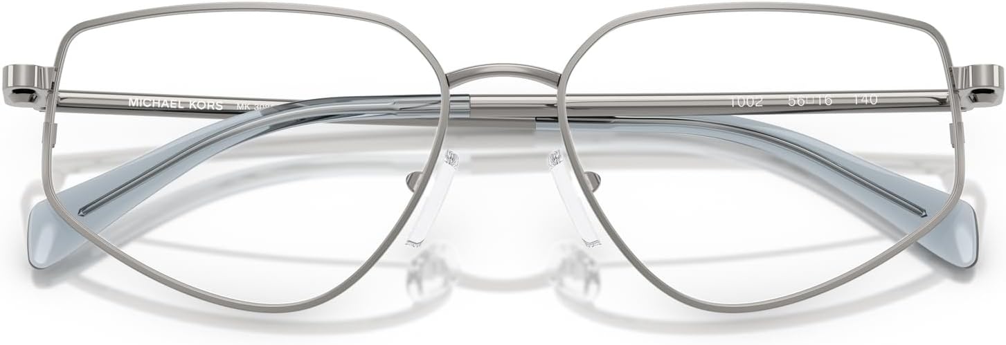 image:imageMichael Kors Womens Mk3088 Mendoza Rectangular Prescription Eyewear FramesGunmetal ShinyDemo Lens