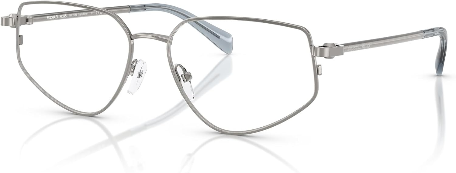 image:imageMichael Kors Womens Mk3088 Mendoza Rectangular Prescription Eyewear FramesGunmetal ShinyDemo Lens