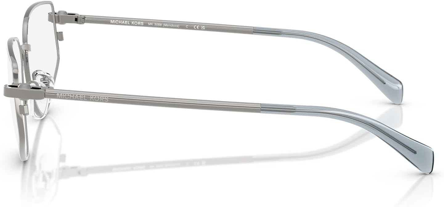 image:imageMichael Kors Womens Mk3088 Mendoza Rectangular Prescription Eyewear FramesGunmetal ShinyDemo Lens
