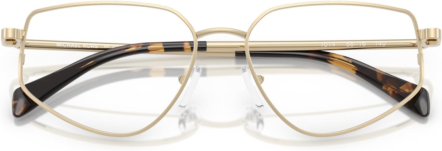 image:imageMichael Kors Womens Mk3088 Mendoza Rectangular Prescription Eyewear FramesLight Gold ShinyDemo Lens