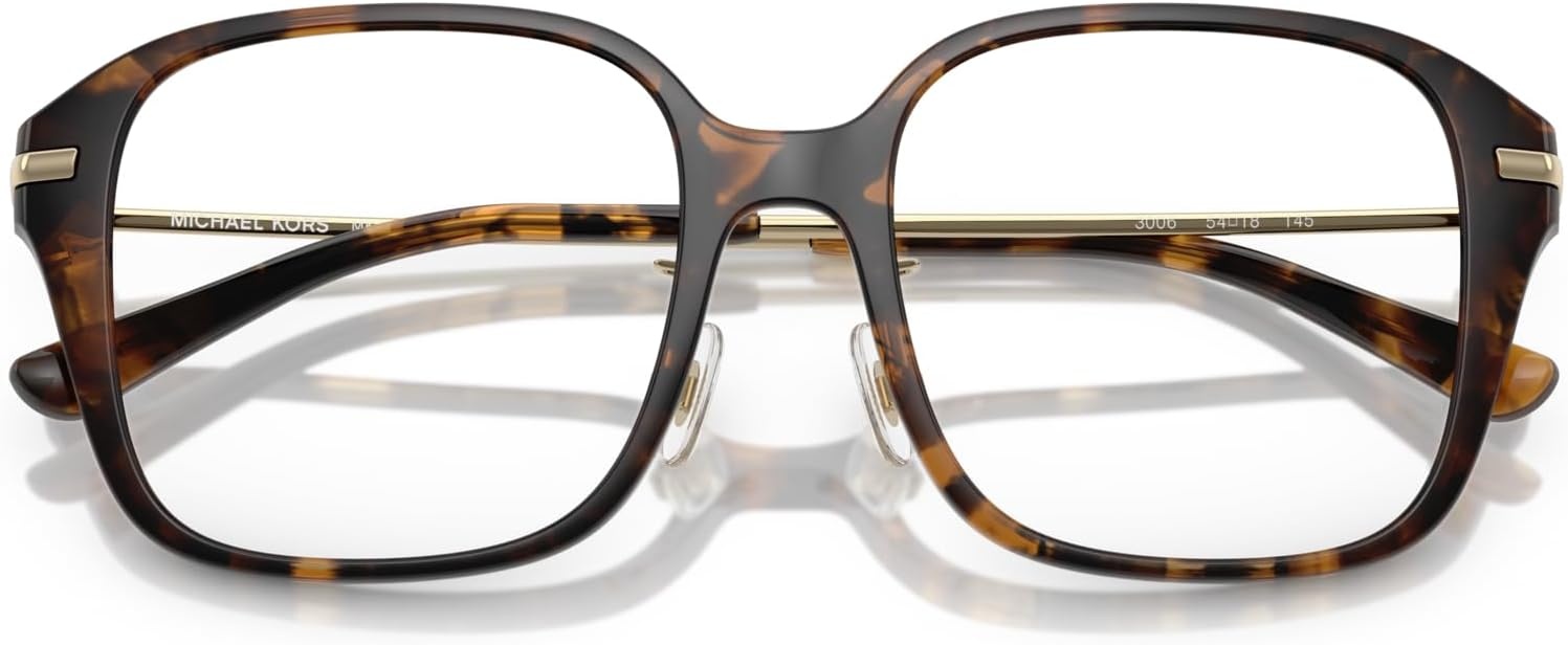 image:imageMichael Kors Womens Mk4131d Hangzhou Square Prescription Eyewear FramesDark TortoiseDemo Lens