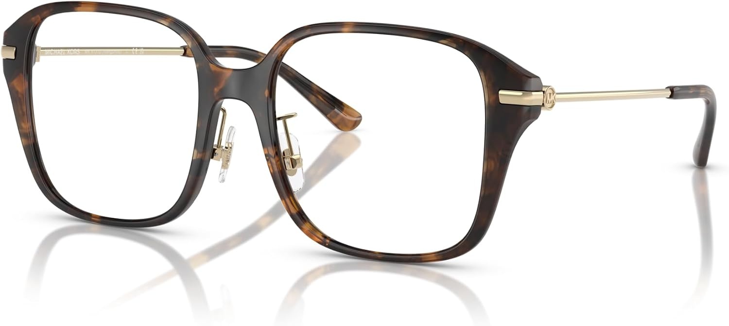 image:imageMichael Kors Womens Mk4131d Hangzhou Square Prescription Eyewear FramesDark TortoiseDemo Lens