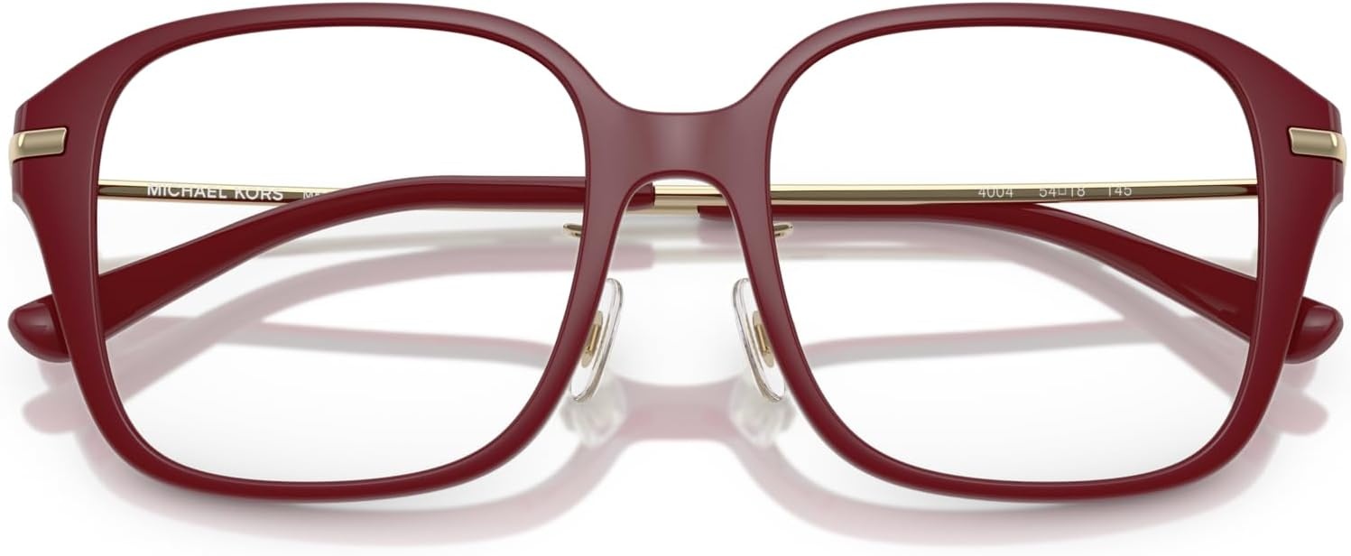 image:imageMichael Kors Womens Mk4131d Hangzhou Square Prescription Eyewear FramesDeep RedDemo Lens