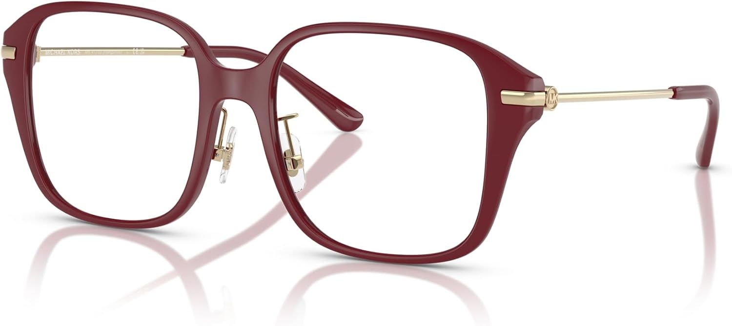 image:imageMichael Kors Womens Mk4131d Hangzhou Square Prescription Eyewear FramesDeep RedDemo Lens