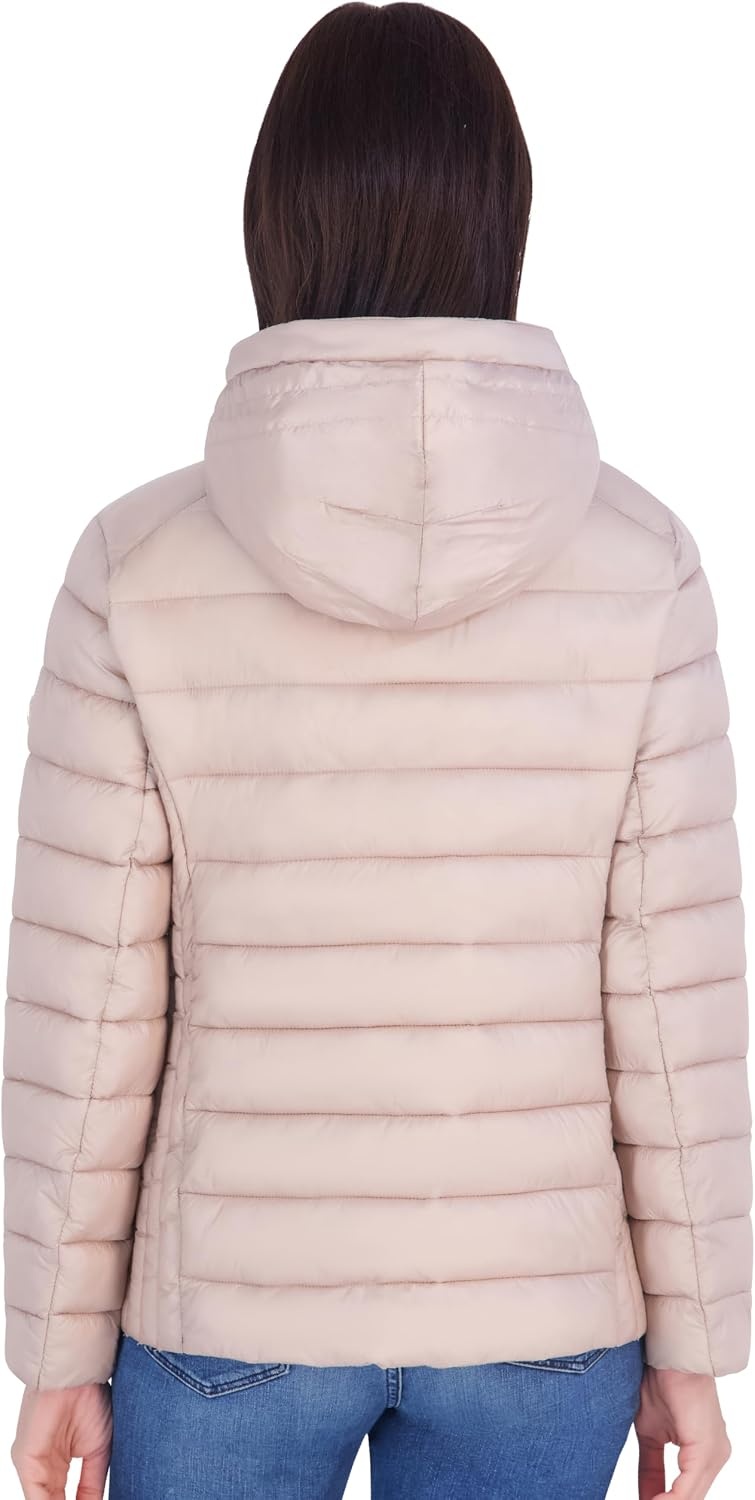 image:imageMichael Kors Womens Packable Puffer Jacket Lightweight Down AlternativeBeige