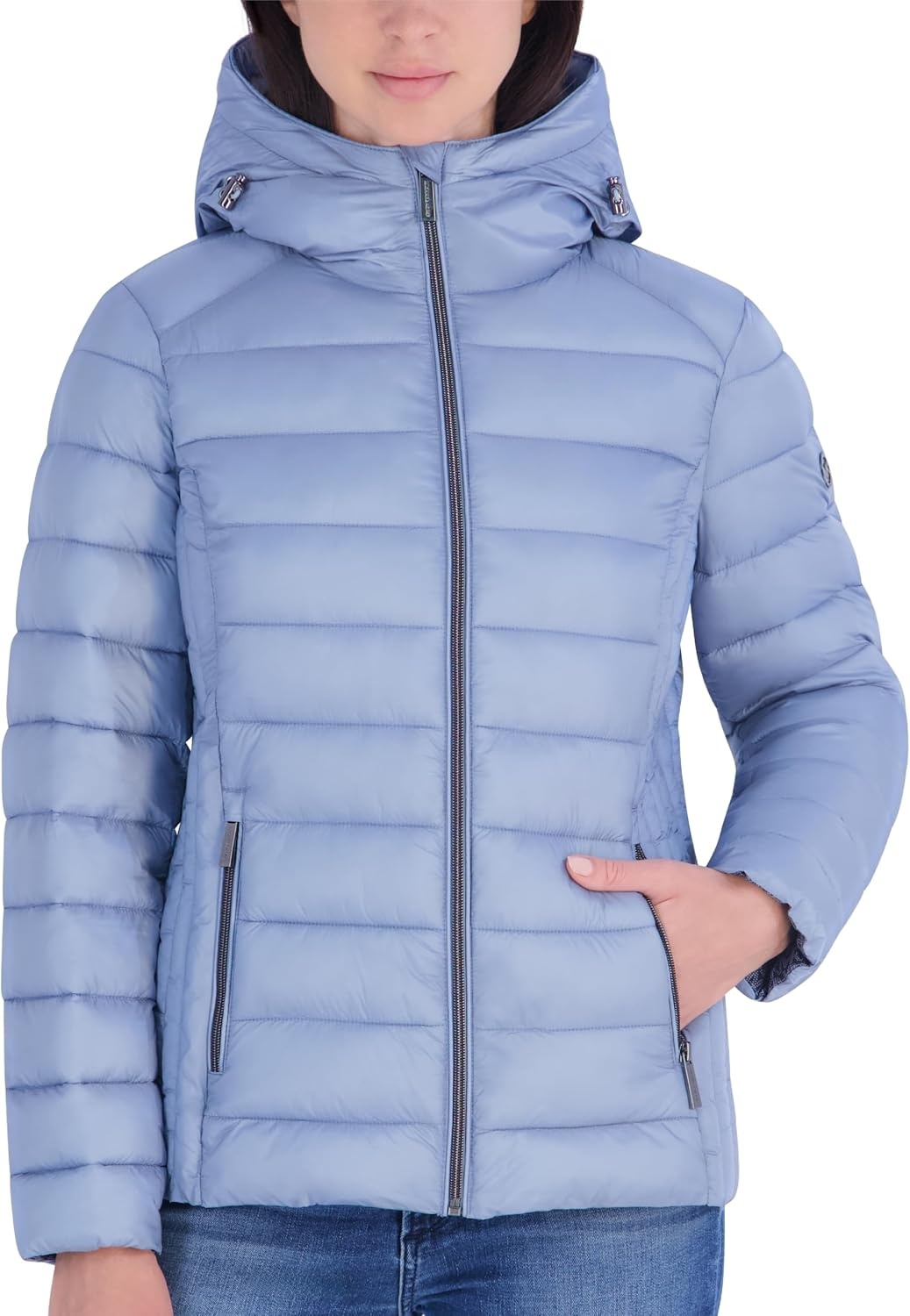 image:imageMichael Kors Womens Packable Puffer Jacket Lightweight Down AlternativeBlue