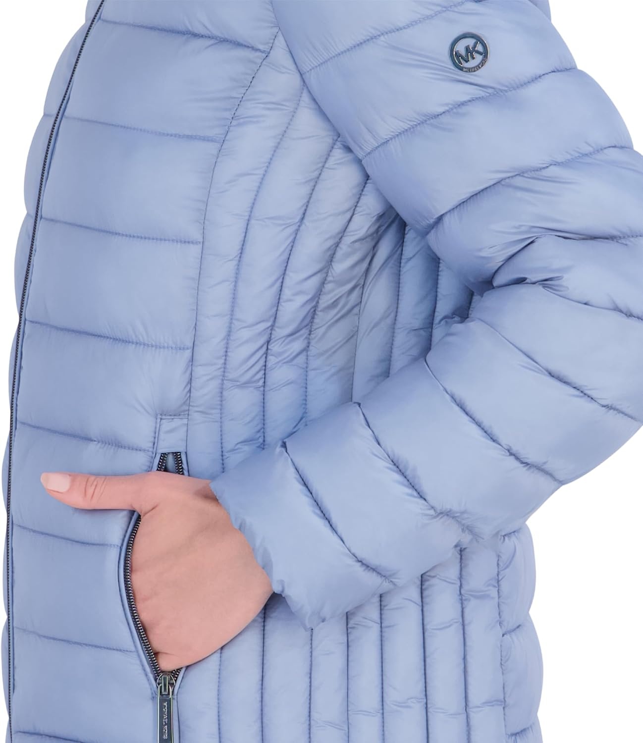 image:imageMichael Kors Womens Packable Puffer Jacket Lightweight Down AlternativeBlue