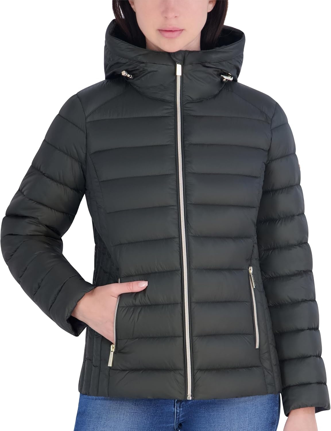 image:imageMichael Kors Womens Packable Puffer Jacket Lightweight Down AlternativeIvy