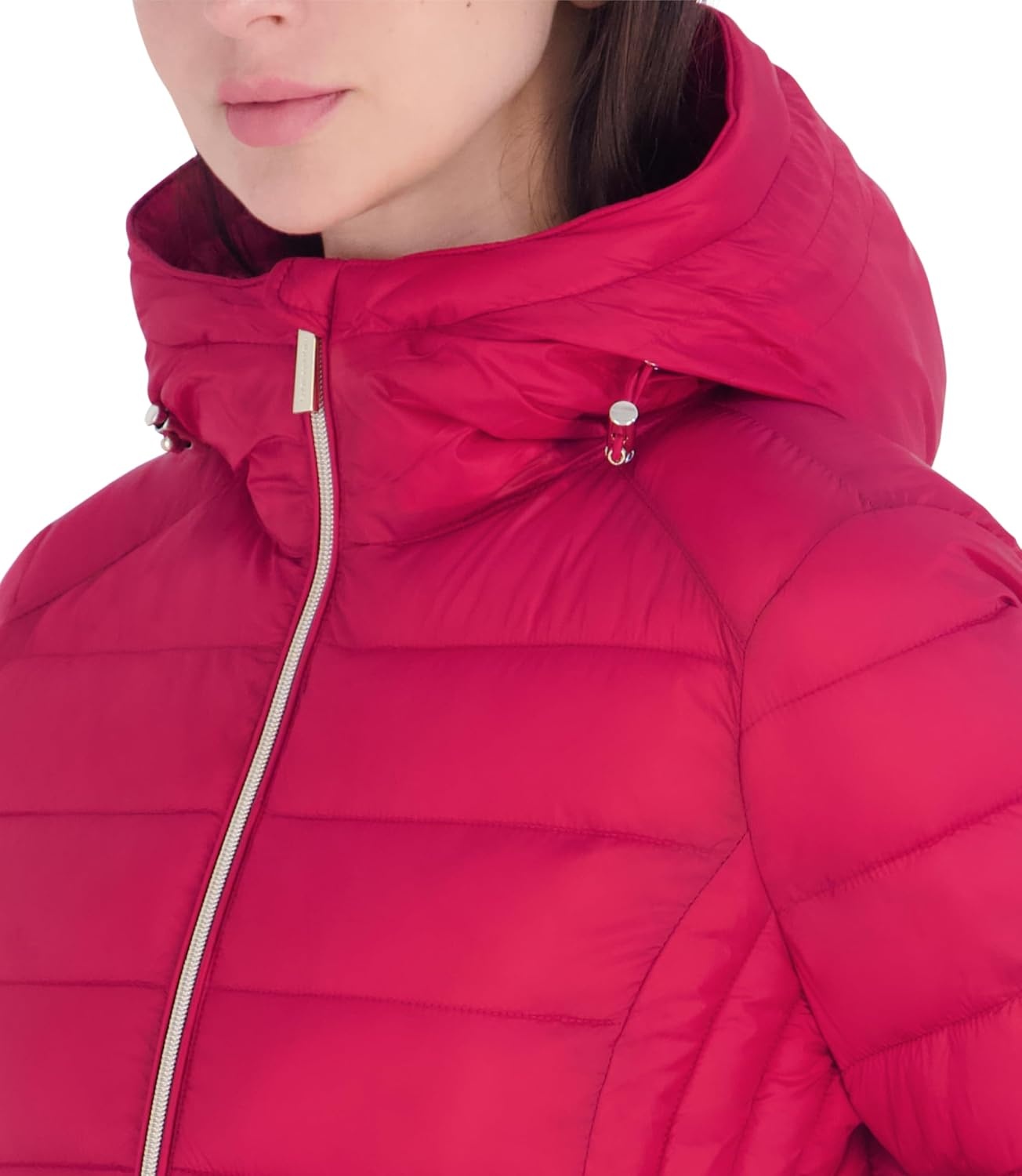 image:imageMichael Kors Womens Packable Puffer Jacket Lightweight Down AlternativeRed