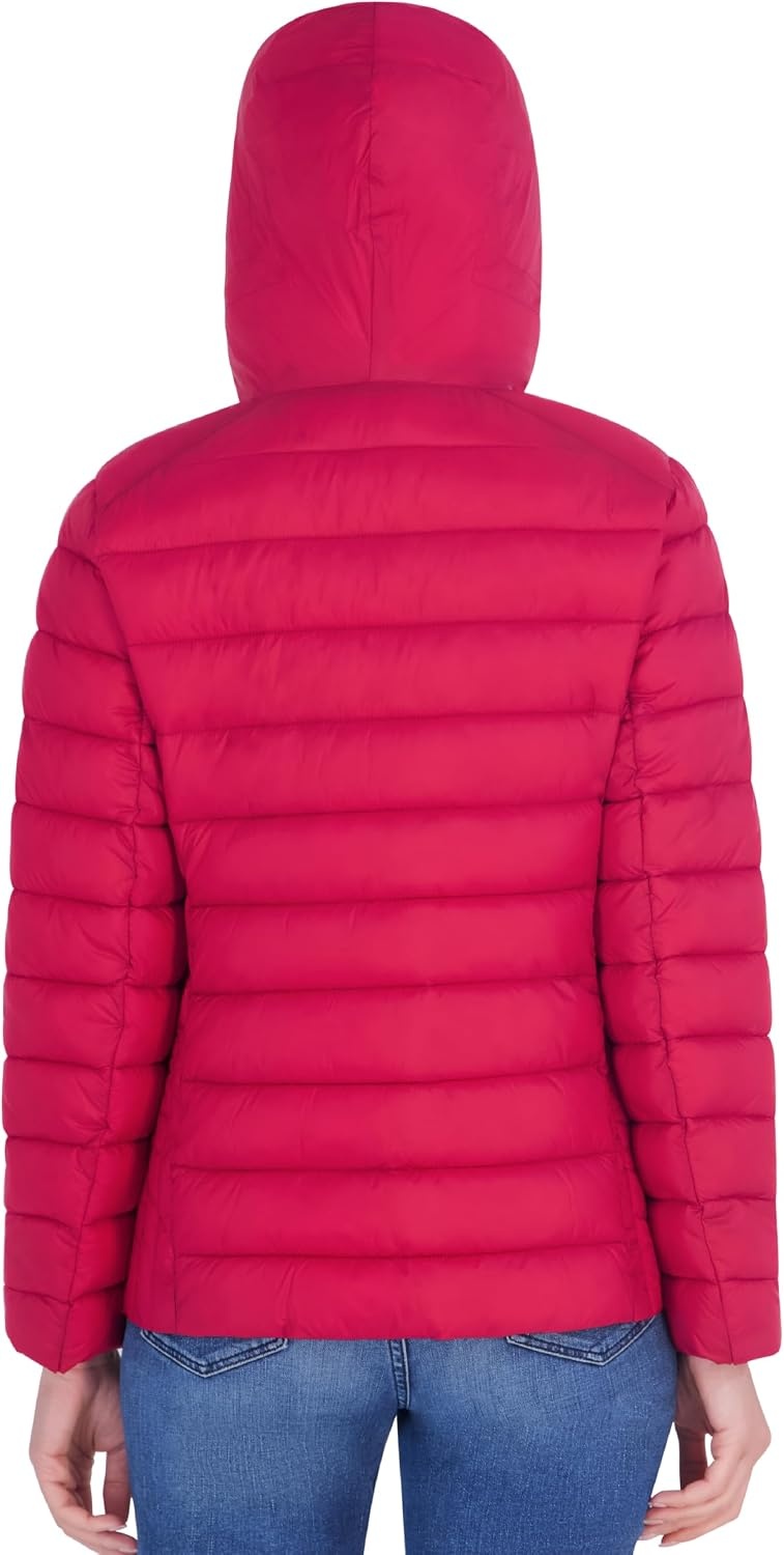 image:imageMichael Kors Womens Packable Puffer Jacket Lightweight Down AlternativeRed