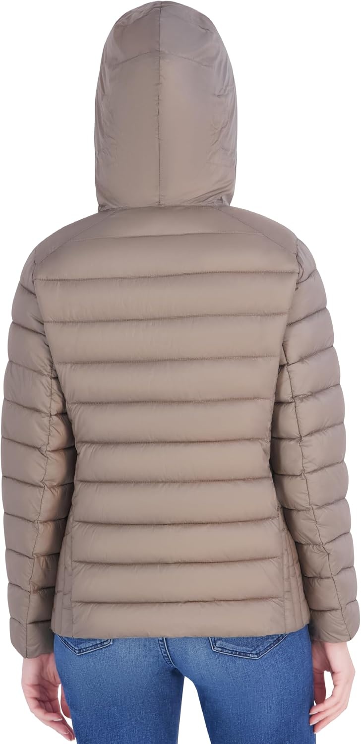 image:imageMichael Kors Womens Packable Puffer Jacket Lightweight Down AlternativeTaupe