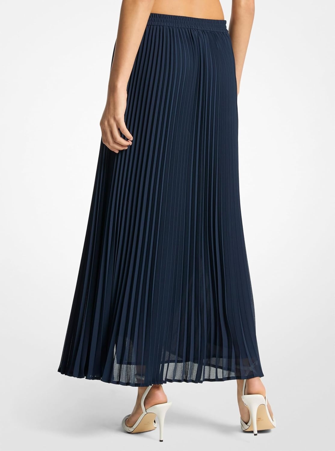 image:imageMichael Kors Womens Pleated Maxi SkirtMidnight Blue