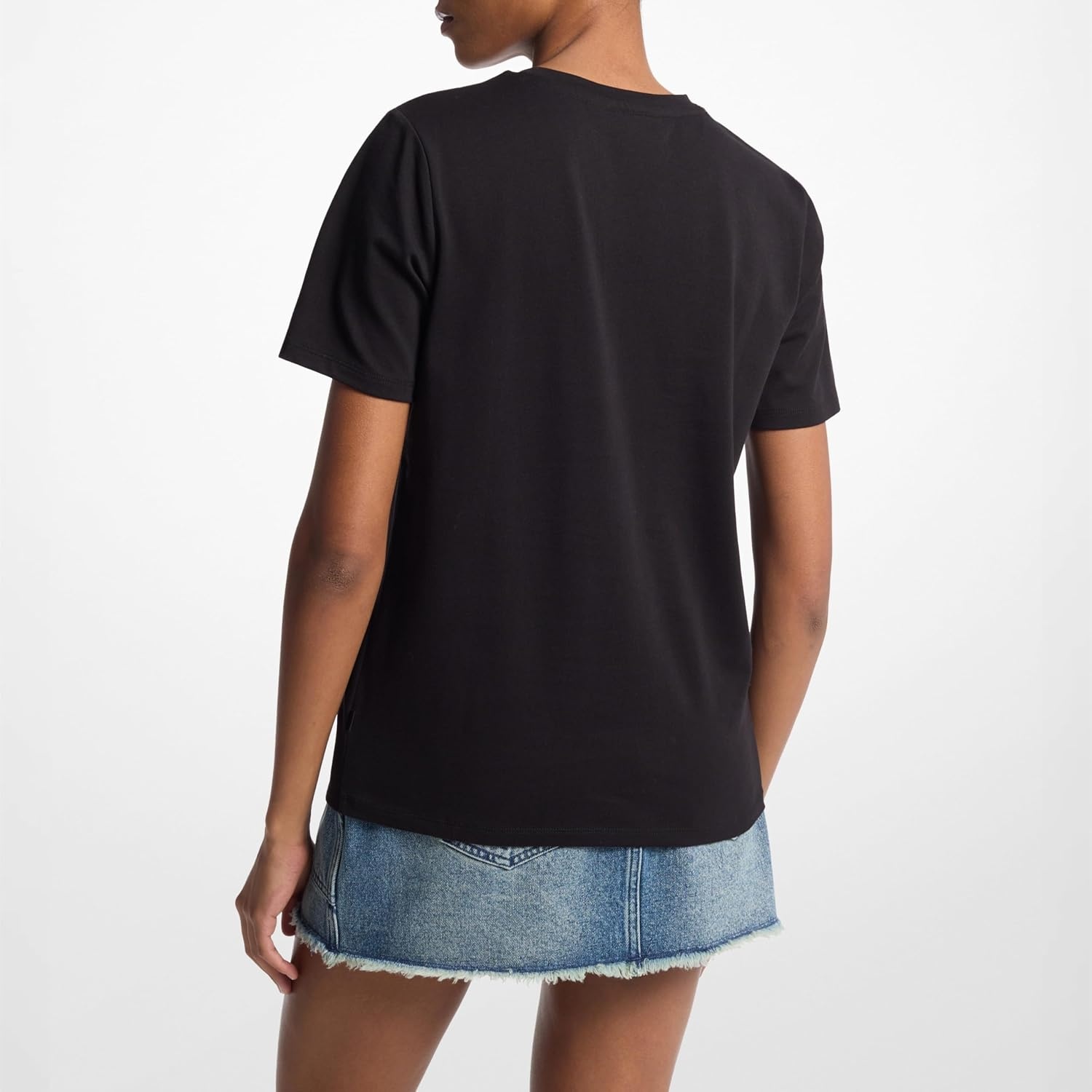 image:imageMichael Kors Womens Rhinestud MK Logo TShirtBlack