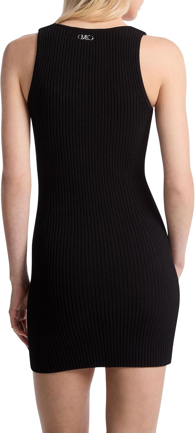 image:imageMichael Kors Womens Ribbed Scoop Tank DressBlack