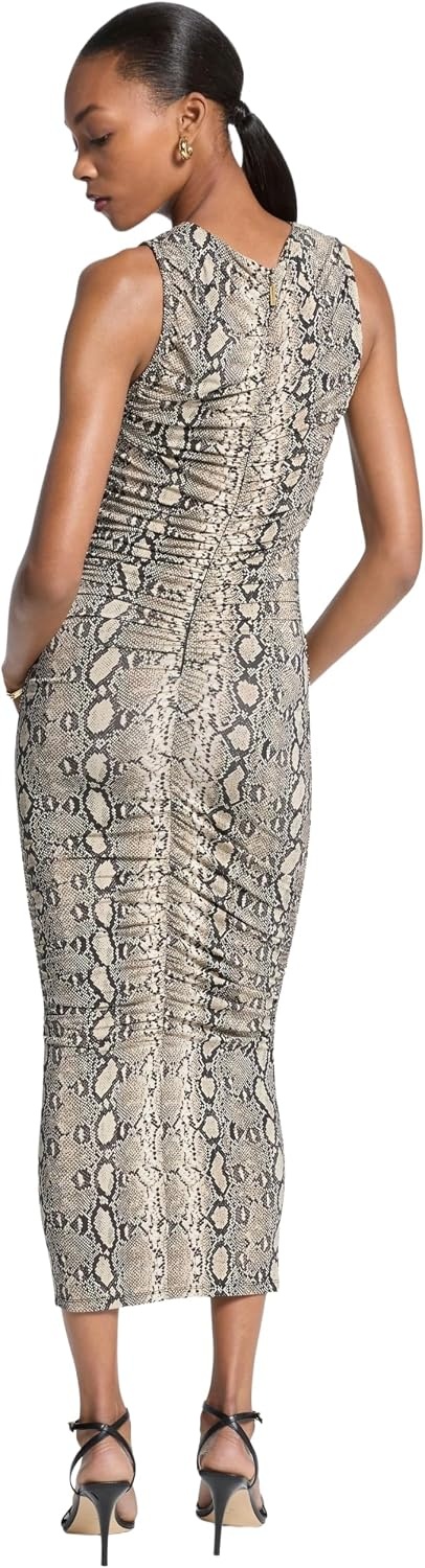 image:imageMichael Kors Womens Ruch Midi DressSoft Ecru