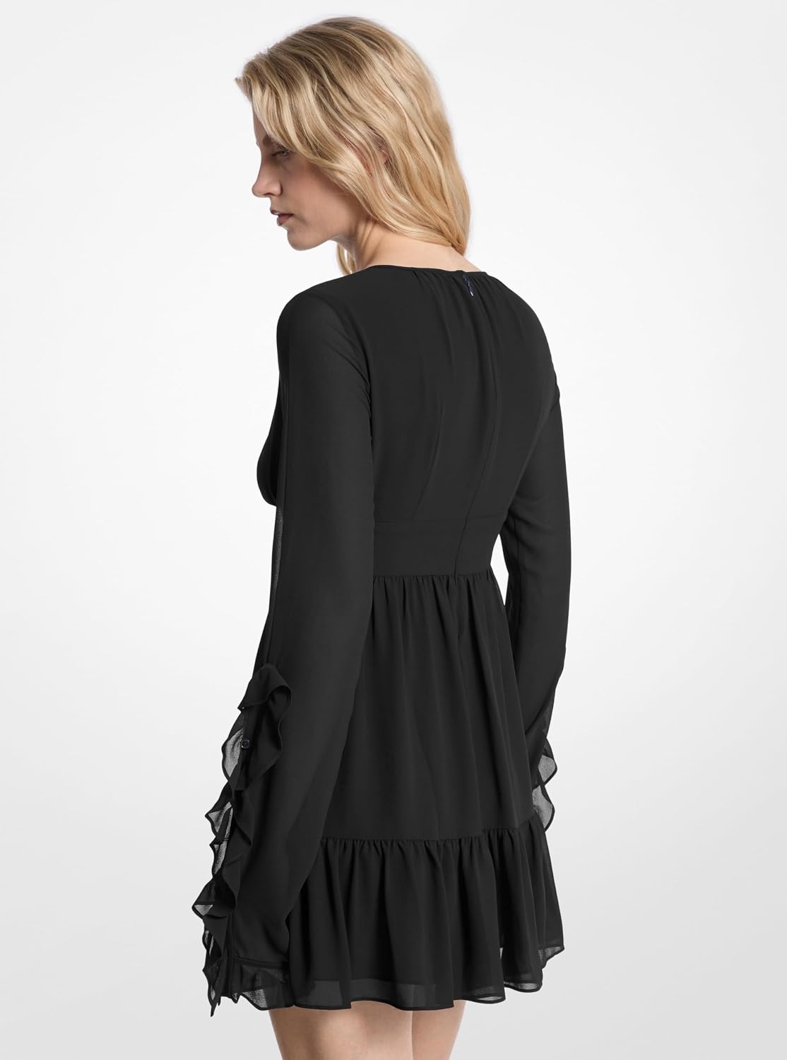 image:imageMichael Kors Womens Ruffle Sleeve DressBlack