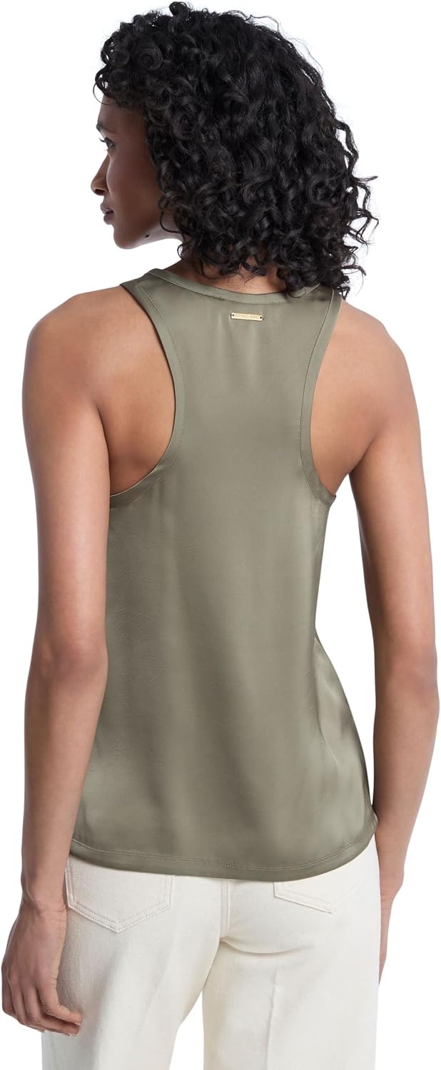 image:imageMichael Kors Womens Satin Tank TopSafari Green