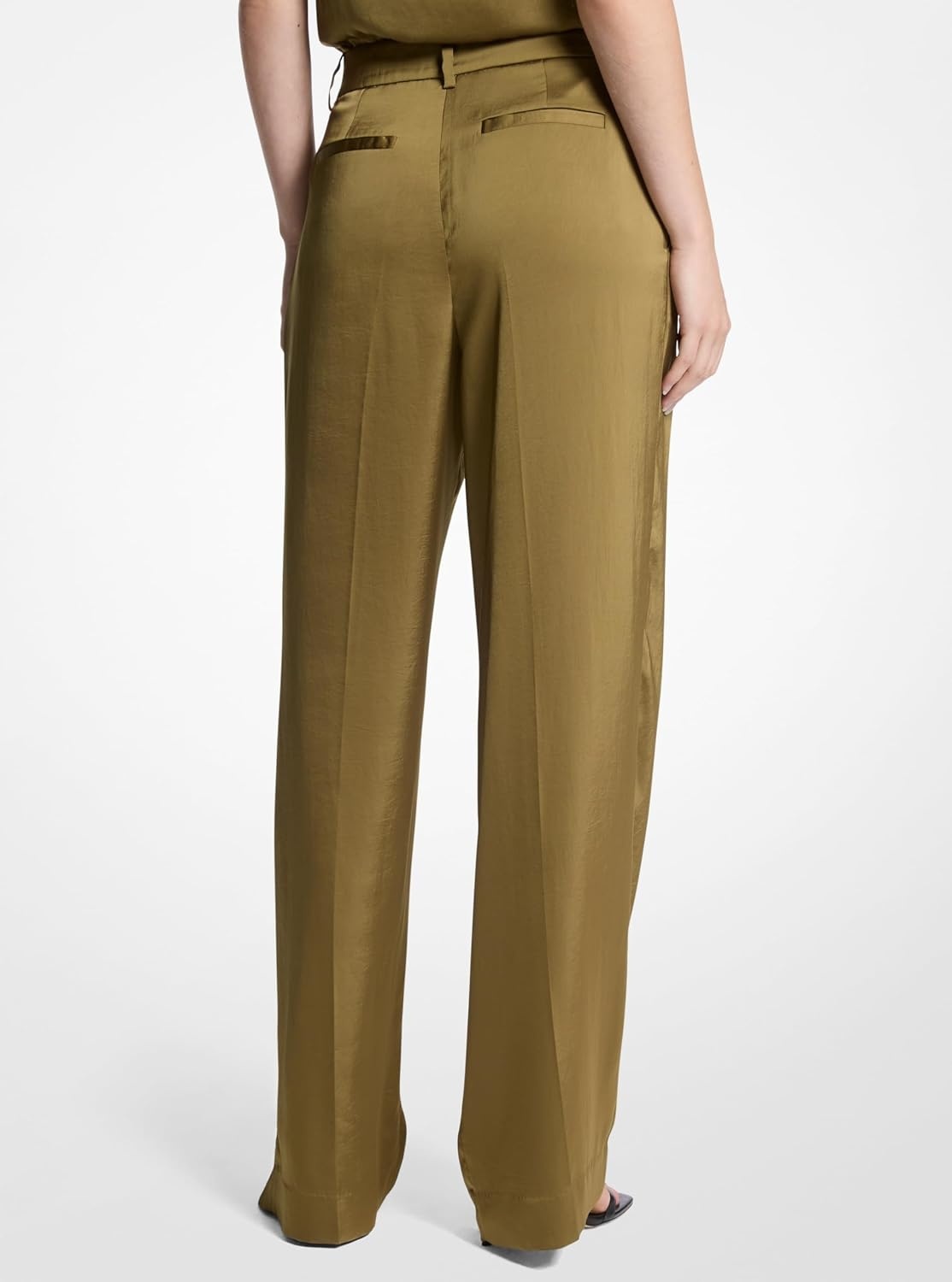 image:imageMichael Kors Womens Satin Wide Leg PantPistachio