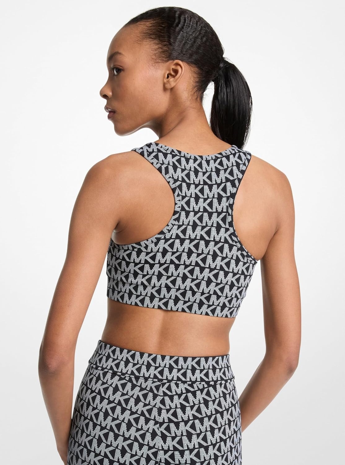 image:imageMichael Kors Womens Scoop Neck Sport BraBlack