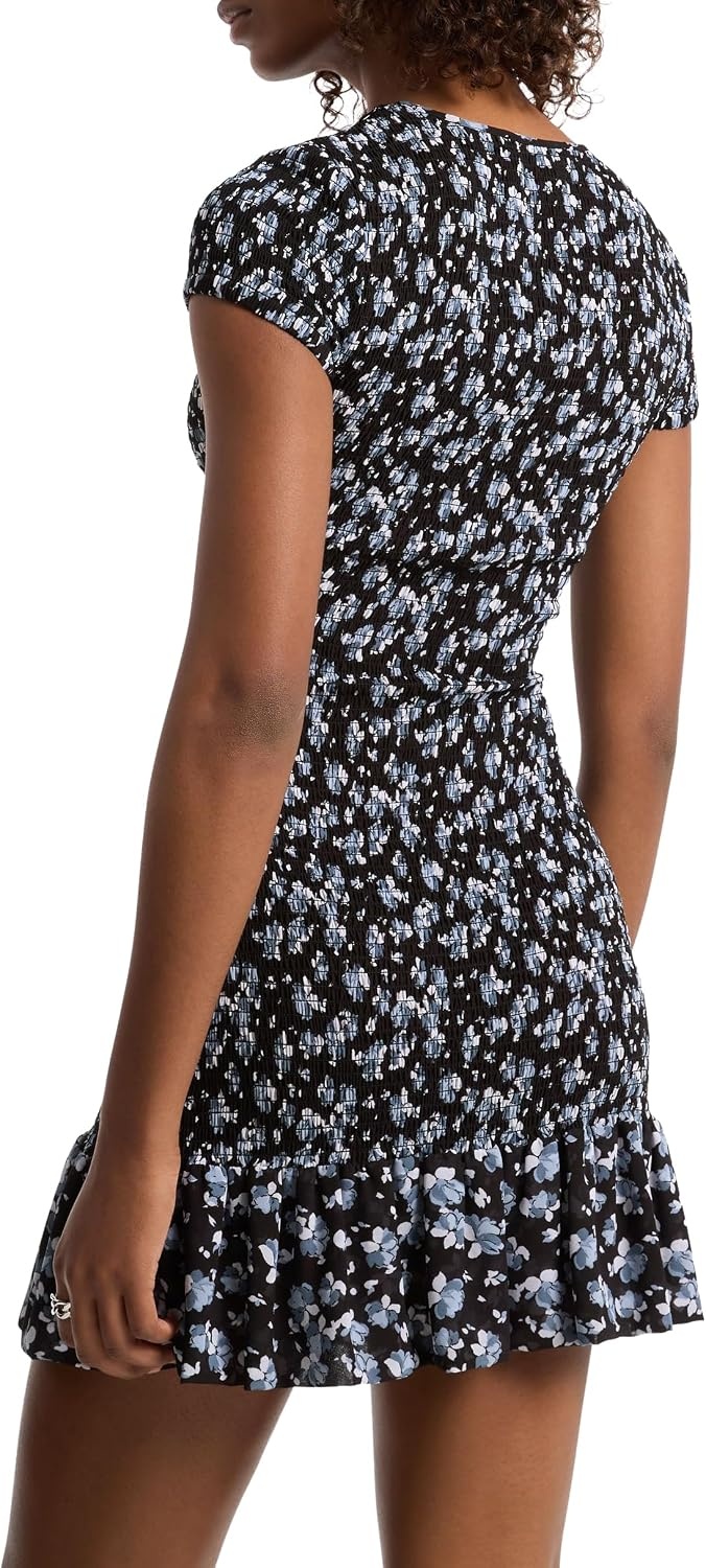 image:imageMichael Kors Womens Smocked Mini DressChambray
