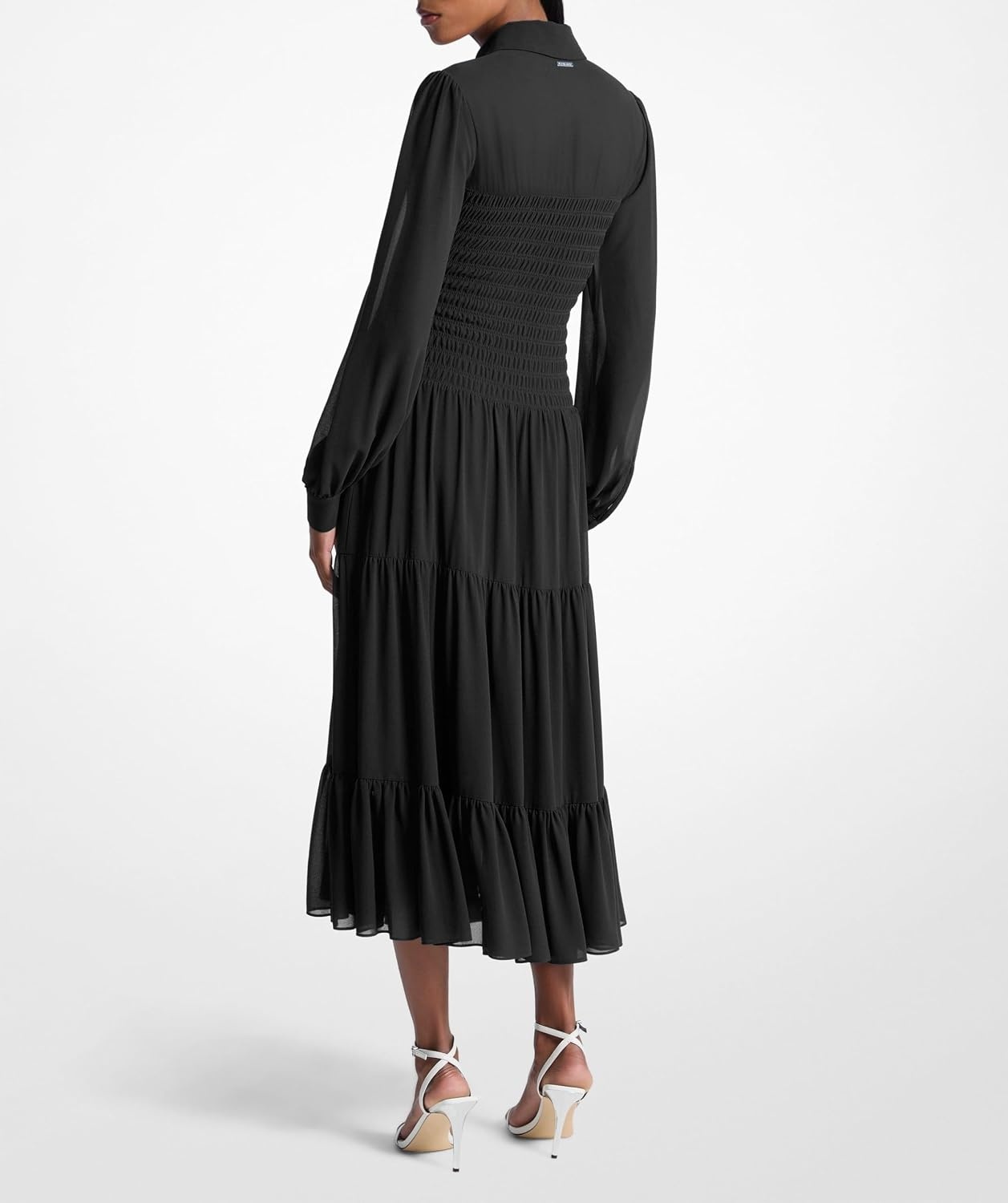 image:imageMichael Kors Womens Smocked Shirt DressBlack
