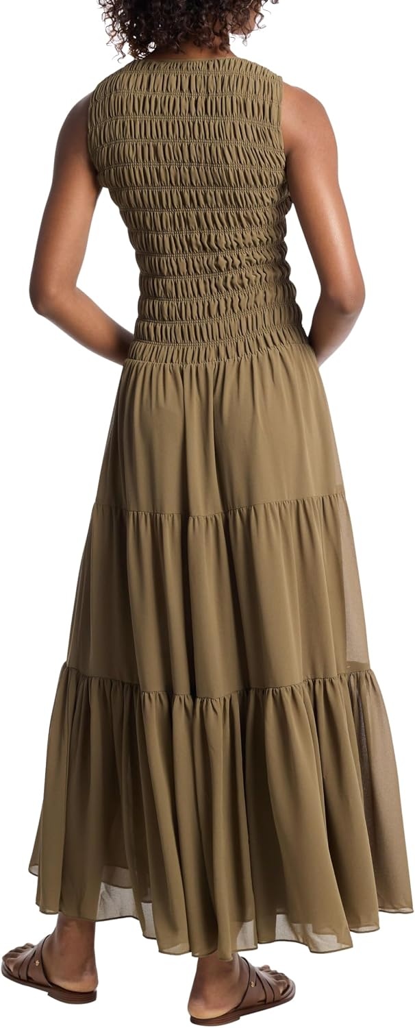 image:imageMichael Kors Womens Smocked Tank DressSafari Green