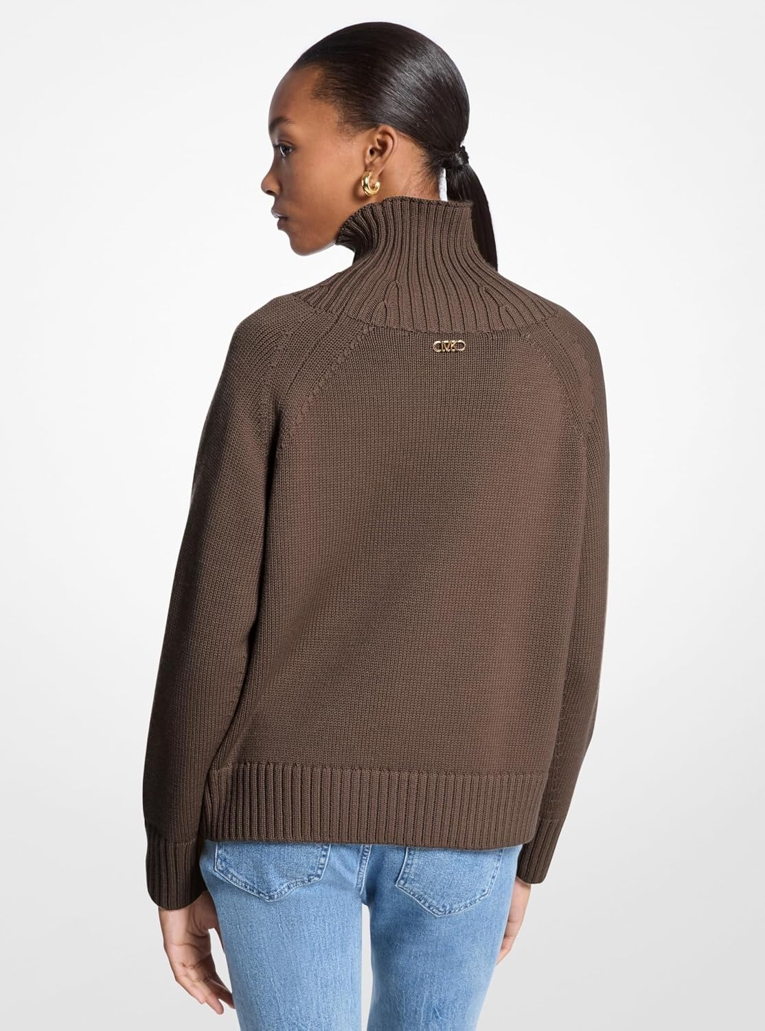 image:imageMichael Kors Womens Solid Tank Easy SweaterChocolate