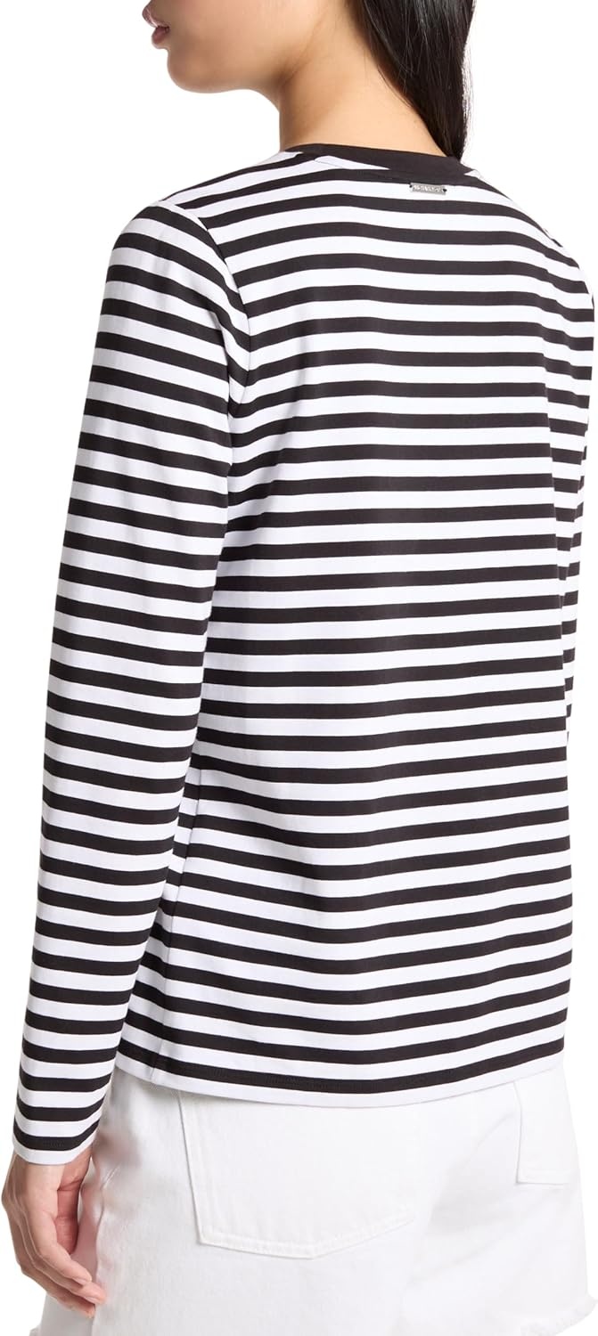 image:imageMichael Kors Womens St Tropez Long Sleeve Classic TBlackWhite