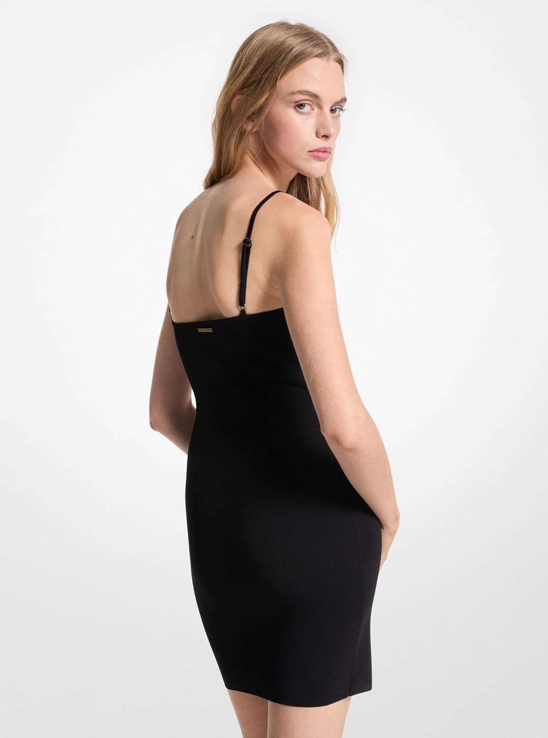 image:imageMichael Kors Womens Straight Neck Cami Mini DressBlack