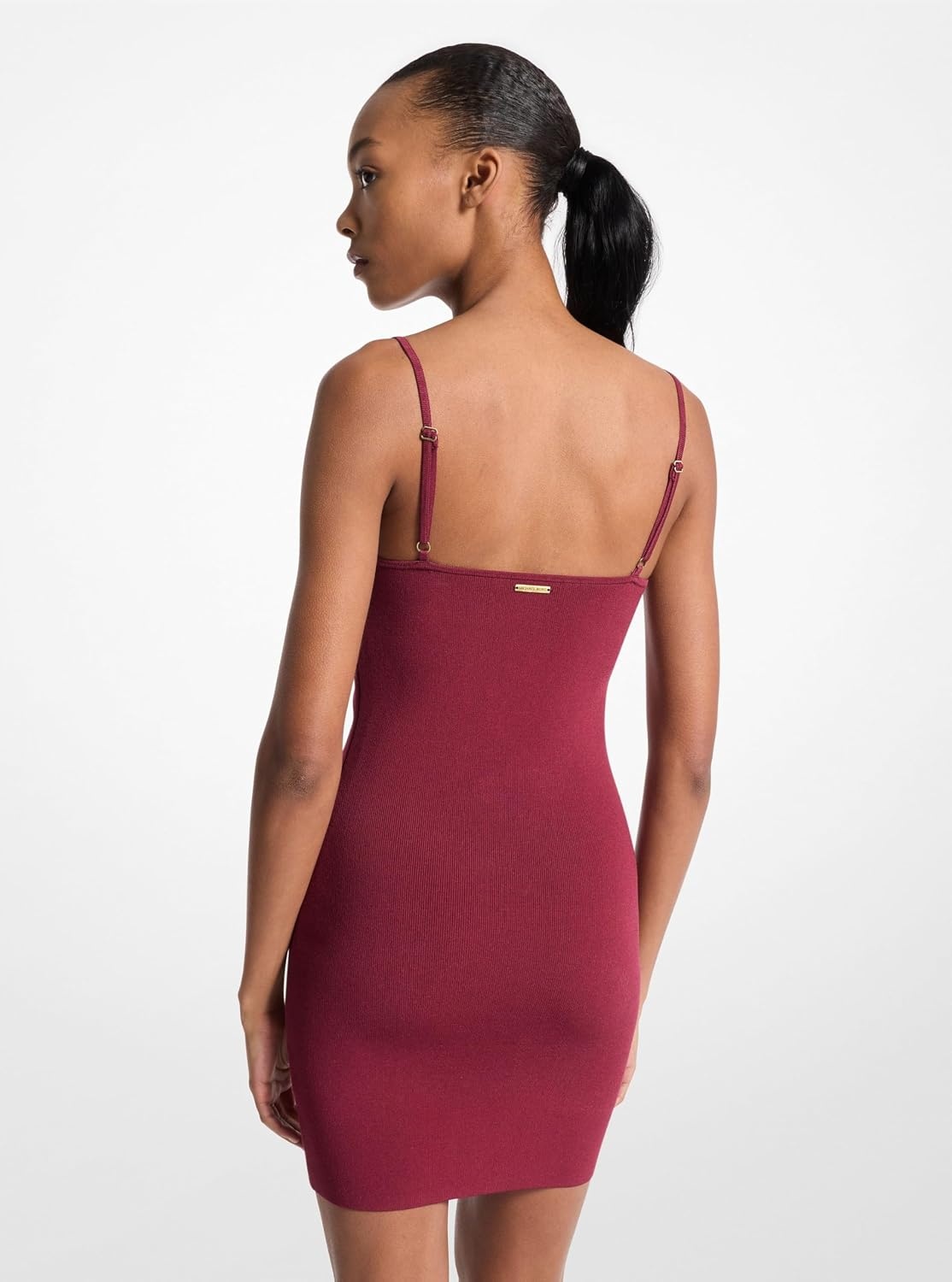 image:imageMichael Kors Womens Straight Neck Cami Mini DressDeep Mulberry