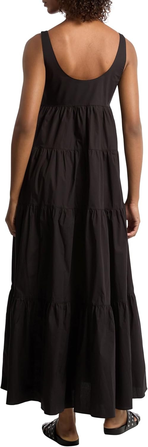 image:imageMichael Kors Womens Stretch Cotton Tiered DressBlack