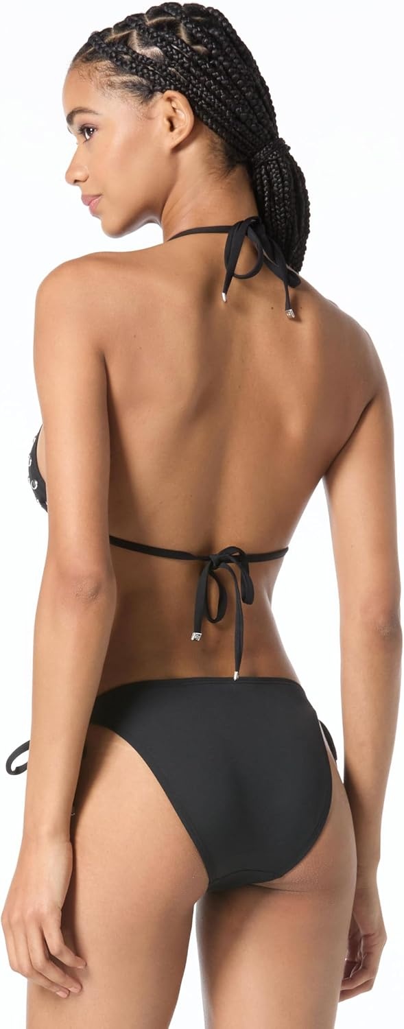 image:imageMichael Kors Womens Studded String Bikini TopBlack