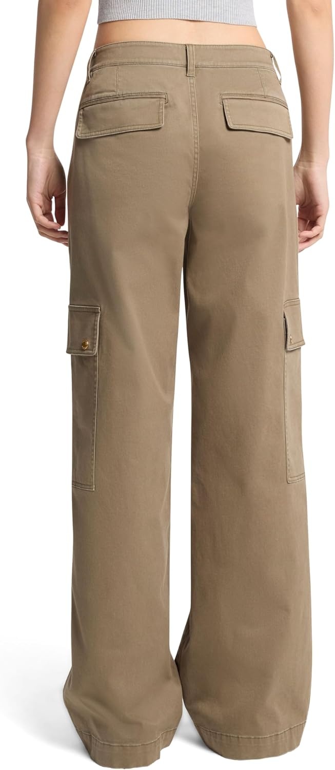 image:imageMichael Kors Womens Wide Leg Cargo PantsSafari Green