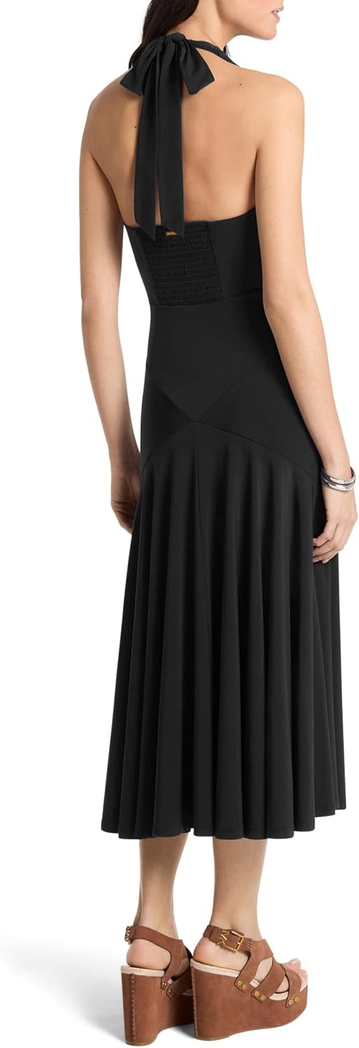 image:imageMichael Kors Womens Womens Halter Midi DressBlack