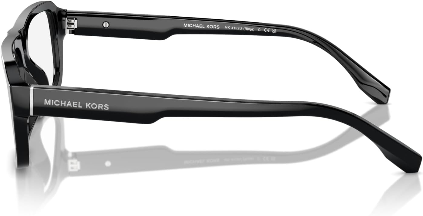 image:imageMichael Kors mens Mk4122u Rioja Universal Fit Rectangular Prescription Eyewear FramesBlackDemo Lens
