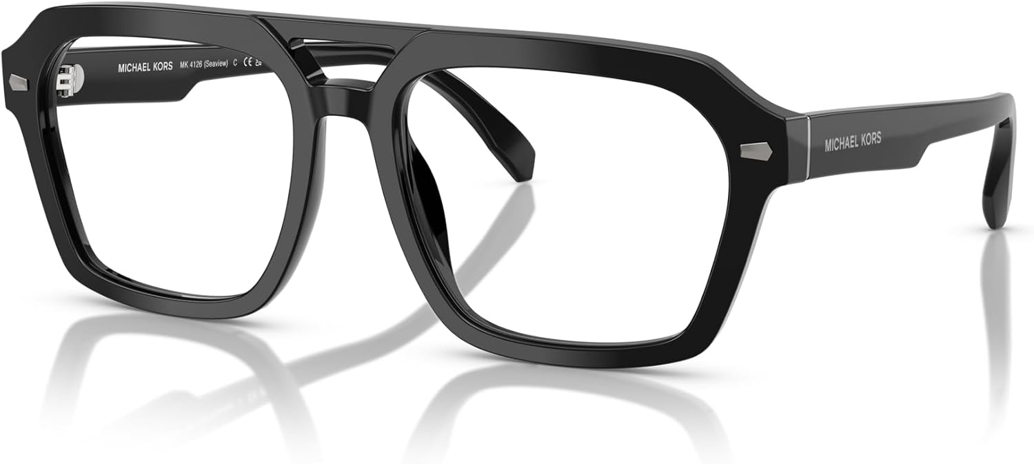 image:imageMichael Kors mens Mk4126 Seaview Aviator Prescription Eyewear FramesBlackDemo Lens