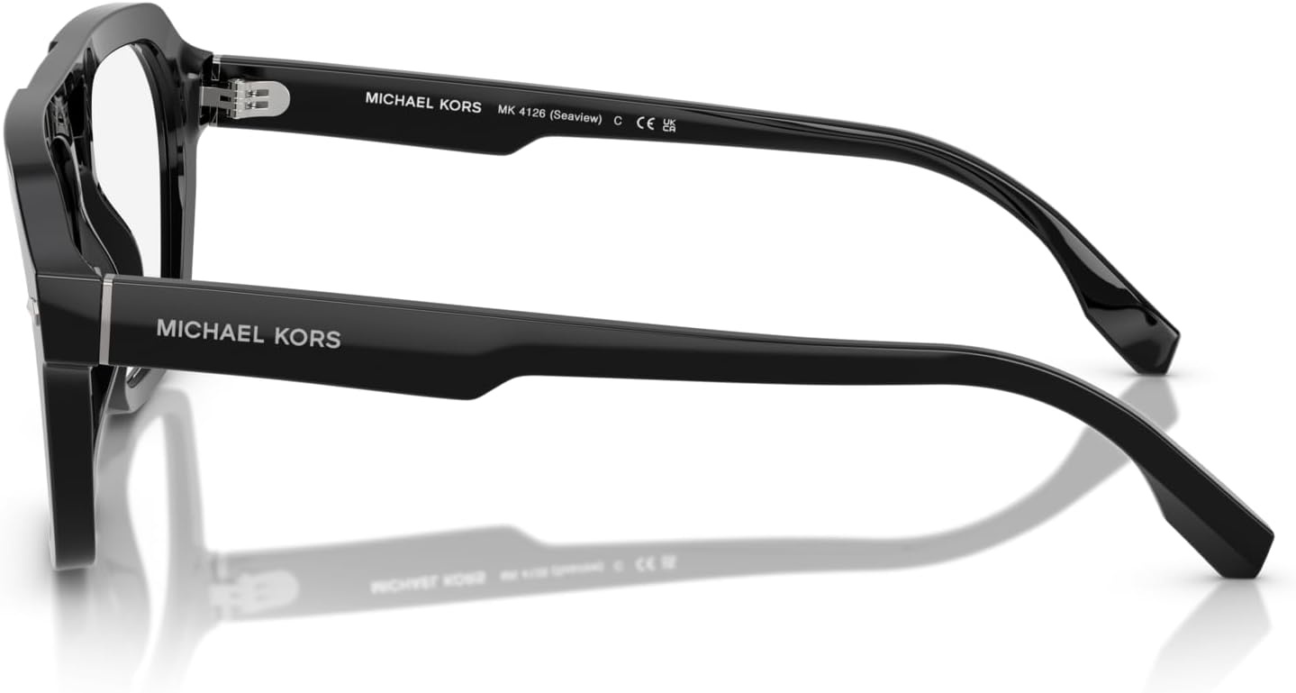 image:imageMichael Kors mens Mk4126 Seaview Aviator Prescription Eyewear FramesBlackDemo Lens