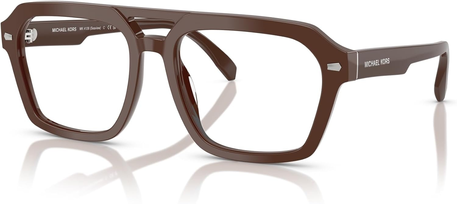 image:imageMichael Kors mens Mk4126 Seaview Aviator Prescription Eyewear FramesNutmeg SolidDemo Lens