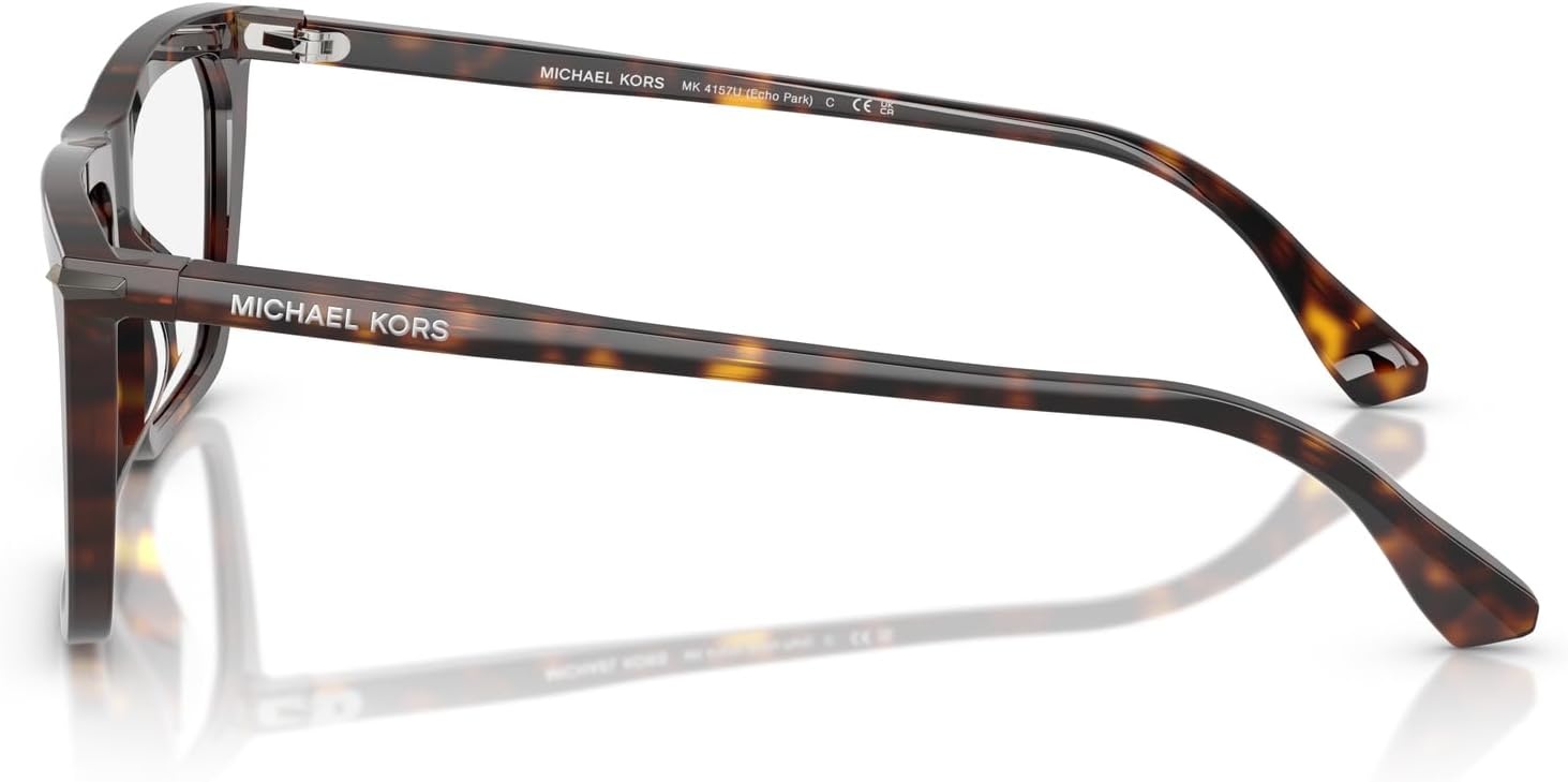 image:imageMichael Kors mens Mk4157u Echo Park Universal Fit Rectangular Prescription Eyewear FramesDark TortoiseDemo Lens