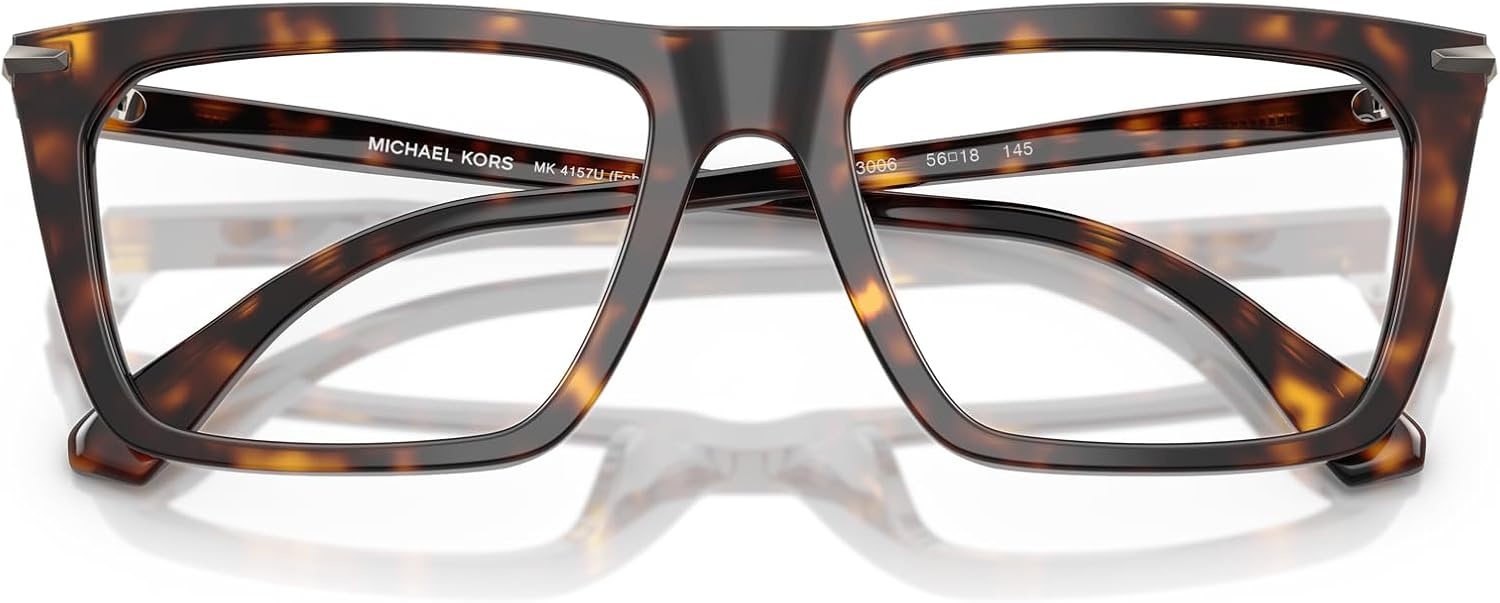 image:imageMichael Kors mens Mk4157u Echo Park Universal Fit Rectangular Prescription Eyewear FramesDark TortoiseDemo Lens