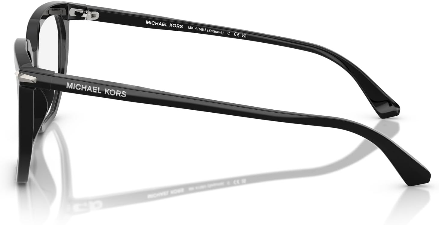 image:imageMichael Kors mens Mk4158u Sequoia Universal Fit Square Prescription Eyewear FramesBlackDemo Lens