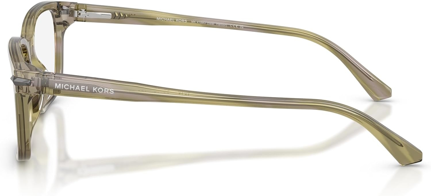 image:imageMichael Kors mens Mk4188u Seal Harbor Universal Fit Square Prescription Eyewear FramesOlive HornDemo