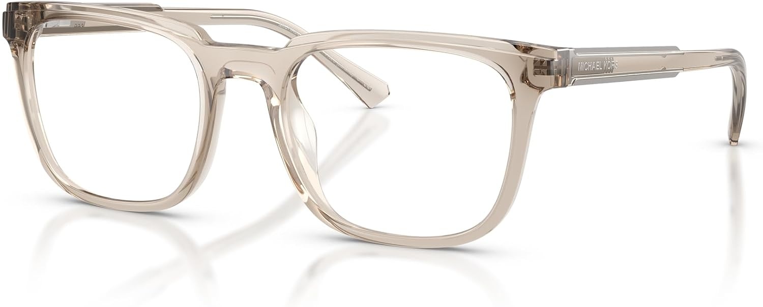 image:imageMichael Kors mens Mk4192u Lahaina Universal Fit Square Prescription Eyewear FramesButter TransparentDemo