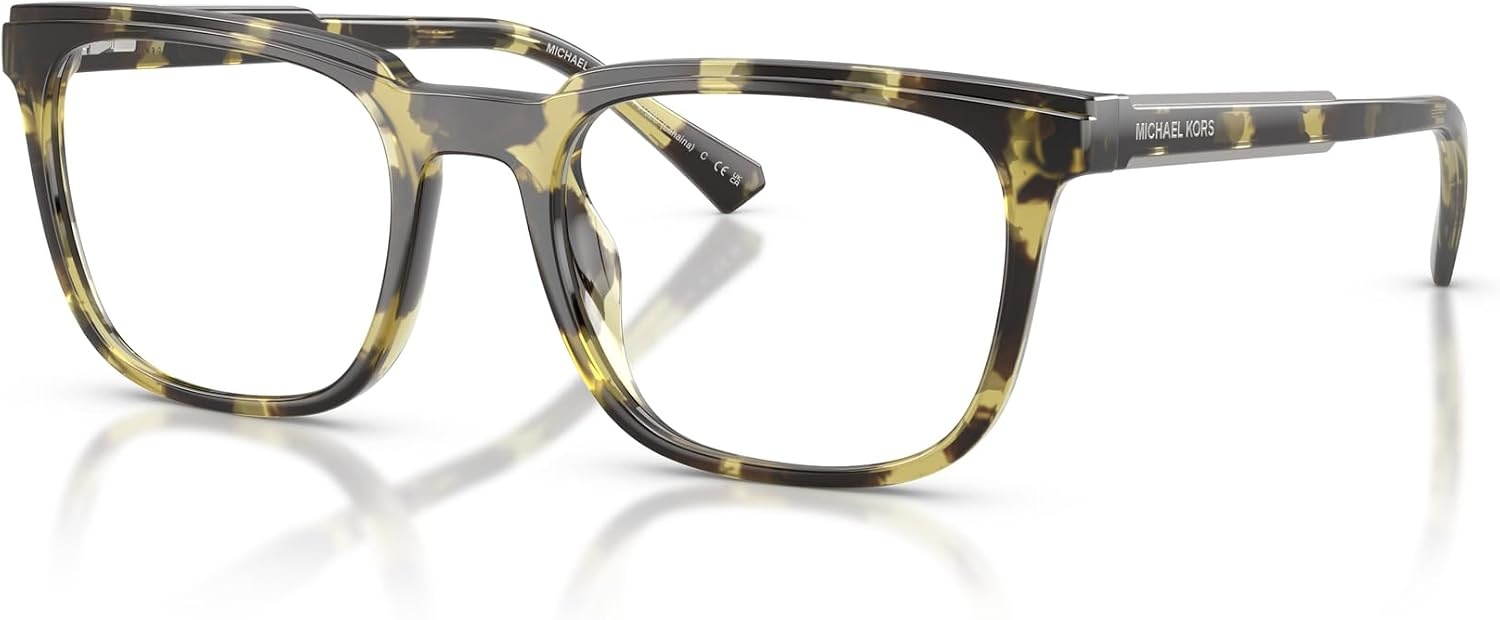 image:imageMichael Kors mens Mk4192u Lahaina Universal Fit Square Prescription Eyewear FramesOlive TortoiseDemo