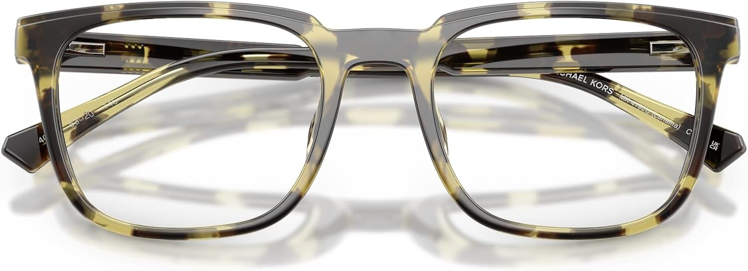 image:imageMichael Kors mens Mk4192u Lahaina Universal Fit Square Prescription Eyewear FramesOlive TortoiseDemo