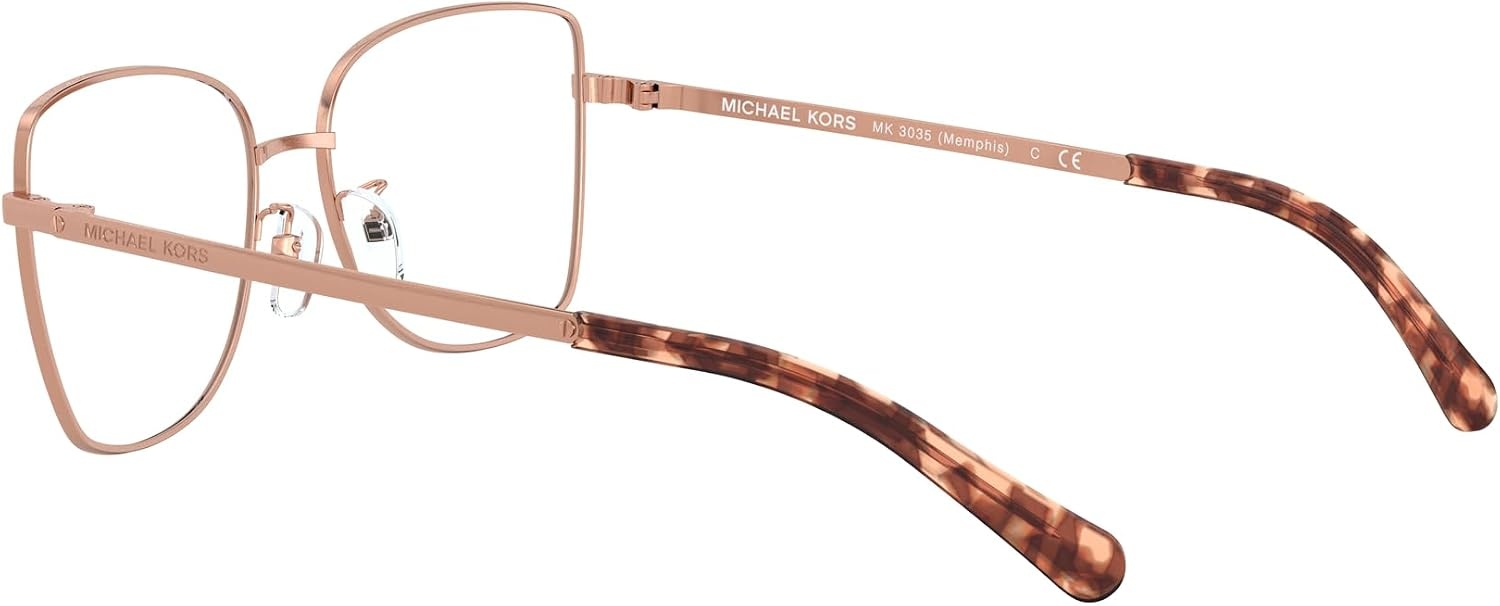 image:imageMichael Kors womens Mk3035 Memphis Square Prescription Eyewear FramesRose GoldDemo Lens