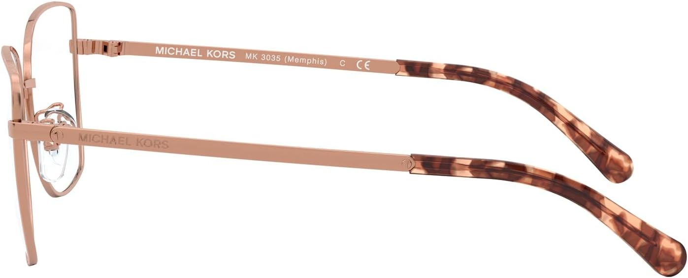 image:imageMichael Kors womens Mk3035 Memphis Square Prescription Eyewear FramesRose GoldDemo Lens